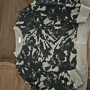 Green and black tye dye sweater